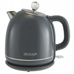 Чайник электрический DELTA LUX DE-1018 (1,7 л. металл/пластик) серый
