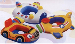 Круг для плавания INTEX Круг надувной для плавания с сидением 86х58 см. Машинки и самолеты Новый дизайн. Арт. 59586NP