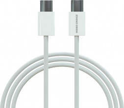 Кабель MORE CHOICE (4620202550361) K75a нейлон USB 3.0A PD 60W для Type-C Type-C 1м White