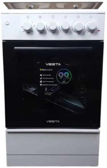 Газоэлектрическая плита VESTA Valencia VGE 50 10-E CHU Ex с VD белый VESTA Valencia VGE 50 10-E CHU Ex с VD белый