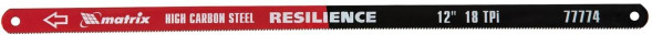 Полотна для ножовки MATRIX Полотна для ножовки по металлу, 300 мм, 18TPI, упругое, 2 шт.// MATRIX Полотна для ножовки по металлу, 300 мм, 18TPI, упругое, 2 шт.//