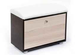 Обувница БИТЕЛ МС-1 Венге/Ясень/Милк (молочный) (2 кор)