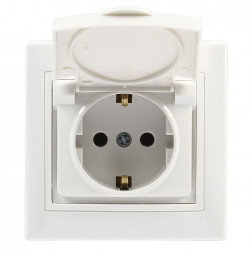 Розетка SMARTBUY (SBE-01w-16-S1-1ZK-c) Венера, 1-местная, белый