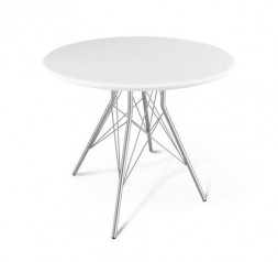 Стол SHEFFILTON SHT-TU2-1/80 МДФ металл/МДФ хром лак/белый (986898)