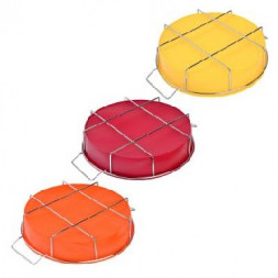 Форма для выпечки VETTA Форма силиконовая 25x6см, круглая на мет. подставке, 3 цвета, HS-305 891-020