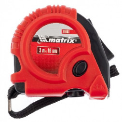 Рулетки MATRIX Рулетка Rubber, 3 м х 16 мм, обрезиненный корпус 31003