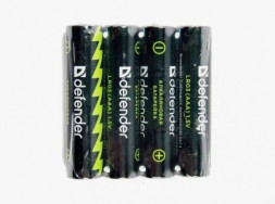 Батарейка DEFENDER (56001) LR03-4FAAA, терпомп. - 1 батарейка