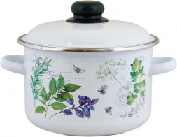 Кастрюля APPETITE 1RD221М Травы эмал цил 5,5л