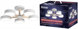 Люстра потолочная RITTER 51591 7 SCANDIA 75Вт/2700К/4200К/6400К белый/дерево