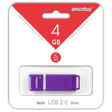 флешка SMARTBUY (SB4GBQZ-V) 4GB QUARTZ SERIES VIOLET