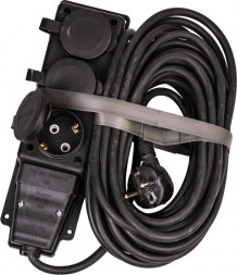 Удлинитель колодка КОСМОС YKsm10m-3g(16A)KG-B черный