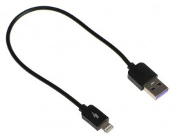 Дата-кабель 8 Pin EXPLOYD EX-K-1385 Дата-кабель USB - 8 Pin 2.4A 0.25M круглый силикон чёрный