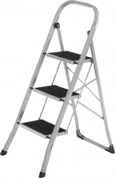 Стремянка СИБРТЕХ Стремянка стальная, 3 широкие ступени 20х30 см с полимерным покрытием 97727