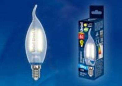 Лампочки светодиодные UNIEL (UL-00000306) LED-CW35-6W/WW/E14/FR PLS02WH