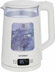 Чайник электрический HYUNDAI Чайник HYK-G9407 1.7л. 2200Вт белый (стекло)