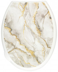 Сиденье для унитаза VIOLET Сиденье для унитаза с декором Мрамор 111050