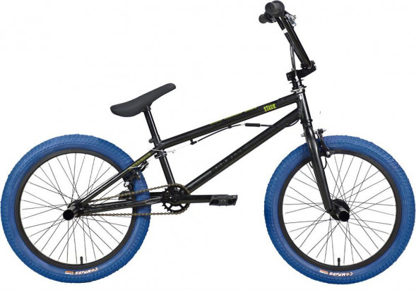 Велосипед STARK Madness BMX 3 антрацитовый матовый/антрацитовый глянцевый, зеленый/темно-синий HQ-0014346