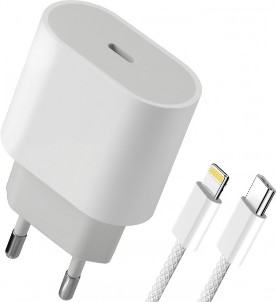 СЗУ DEFENDER (83223) UPA-121 20W, USB C, Lightning, белый