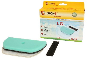 Аксессуары д/пылесосов OZONE microne H-27 наб. микрофильтров для пылесоса LG