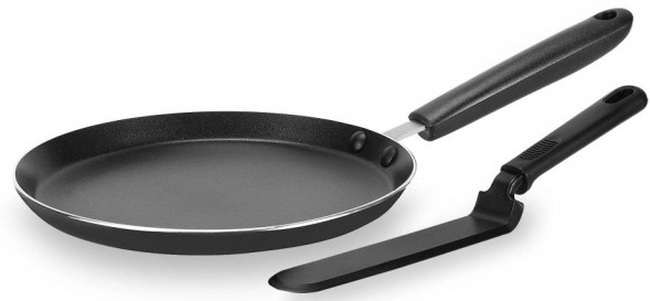 Сковорода RONDELL Сковорода блинная Pancake frypan RDA-1407 круглая 26см покрытие: Xylan Plus ручка несъемная (без крышки) черный