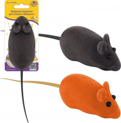 Игрушка MULTIDOM Игрушка-пищалка для кошек "Мышка". Размер 13х2х3 см. VL40-100 MULTIDOM Игрушка-пищалка для кошек "Мышка". Размер 13х2х3 см. VL40-100