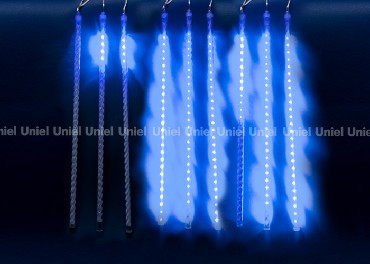 Занавесы фигурные с коннекторами UNIEL (UL-00000167) ULD-E1505-336/DTK BLUE IP44 TWISTED METEOR