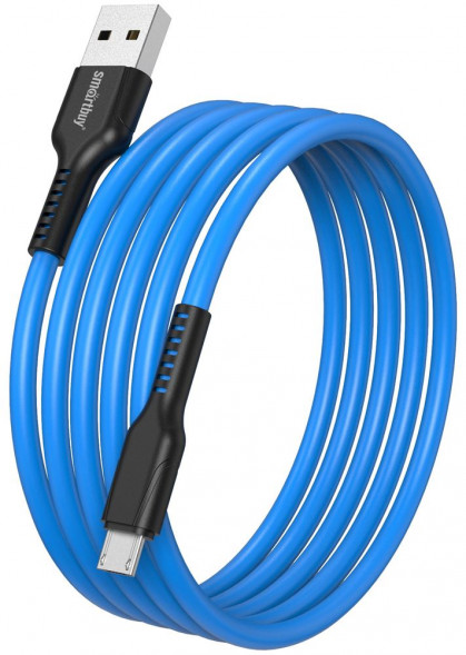 Кабель SMARTBUY (iK-12-S21bb) S21 MicroUSB синий, 2.4 А, сил., 1 м