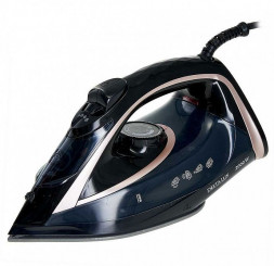 Утюг DELTA LUX DE-3001 черный с бронзовым