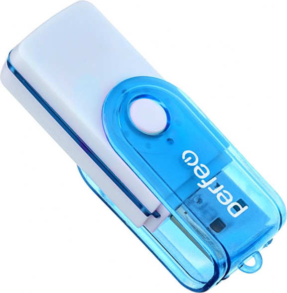 Картридер PERFEO (PF С3786) SD/MMC+Micro SD+MS+M2, (PF-VI-R020 Blue) синий