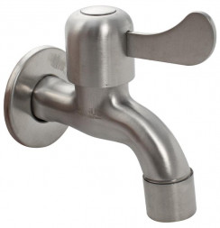 Кран водоразборный MAGNUS 9257 Кран водоразборный 10 см от стены металлокерамика с аэратором из нержавеющей стали марка