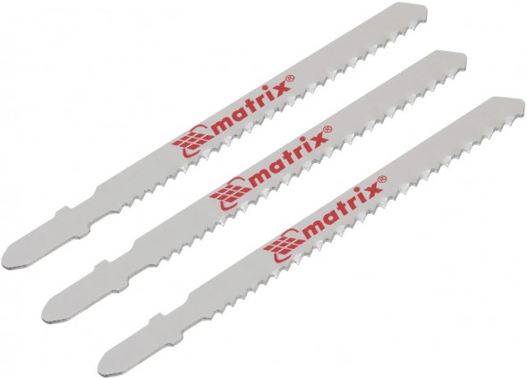 Полотна для электролобзика MATRIX Полотна для электролобзика по дереву, 3 шт., 75 х 2,5мм, HCS, EU- хвостовик// MATRIX Полотна для электролобзика по дереву, 3 шт., 75 х 2,5мм, HCS, EU- хвостовик//