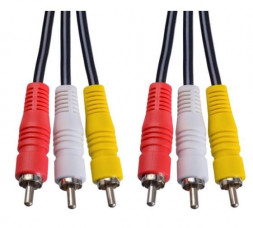 Аудио-видео шнур PERFEO (R3102) 3XRCA вилка - 3XRCA вилка 1 м