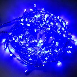 Светодиодная гирлянда ECOLA N6YB10ELC LED гирлянда 220V IP44 Нить наращиваемая (доп секция) 10м 160Led Синий Blue, прозр.провод с коннекторами синий