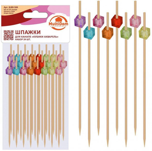 Шпажки для канапе MULTIDOM BJ80-584 MULTIDOM BJ80-584