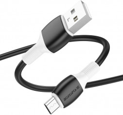 Кабель BOROFONE (6974443386783) BX84 USB-microUSB 2.4A 1M - черный