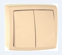 Выключатель Кунцево-электро Выключатель откр,уст, двухклав, А56-032 "с/к"