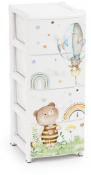 Комод АЛЬТЕРНАТИВА М8668 Мишутки 4-х секционный