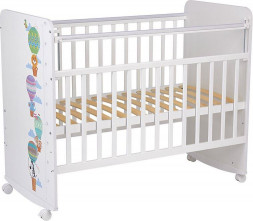 Кровать детская ФЕЯ Кроватка детская Фея 702 Воздушное приключение, белый (1 кор)