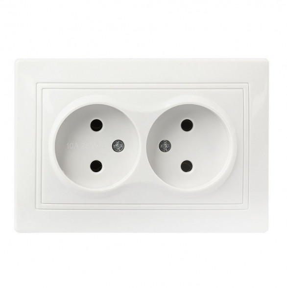 Розетка SMARTBUY (SBE-01w-10-S2-N) Венера, 1-местная, белый