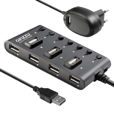USB хаб GINZZU GR-487UAB