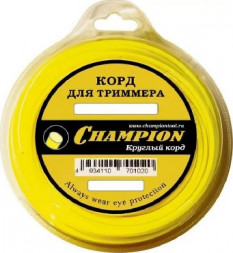 Леска для триммера CHAMPION C5004 - корд трим. Round 2.4мм *15м (круглый) в мотке