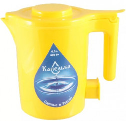 Чайник КАПЕЛЬКА, 0,5л., 600Вт, желтый