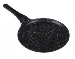 Сковорода гриль SATOSHI Стоун Сковорода литая блинная D24см, антипригарное покрытие Мрамор, индукция 846-446