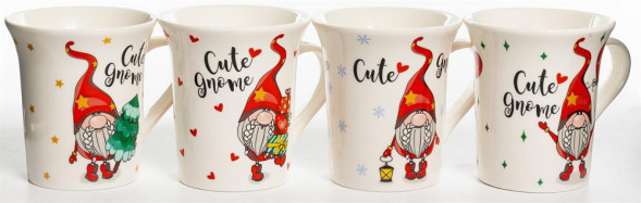 Кружка OLAFF 223-08002 CUTE GNOME, 310мл, микс 4 декора 55598