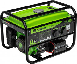 Генератор бензиновый СИБРТЕХ Генератор бензиновый БС-3500Э, 3,2 кВт, 230В, 15 л, электростартер 94538