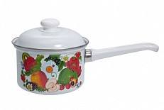 Кастрюля ЛЫСЬВА 1608АП/4 Фруктовый микс, эмал. 1,5л