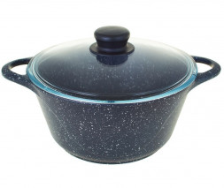 Кастрюля ТРАДИЦИЯ ТГ5233 а/пр литая 3,0л стекл/кр Гранит