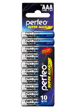 Элементы питания PERFEO LR03/10 SHRINK CARD SUPER ALKALINE