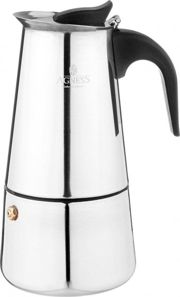Кофеварка гейзерная AGNESS 944-002 МОНБЛАН на 4 чашки 200мл
