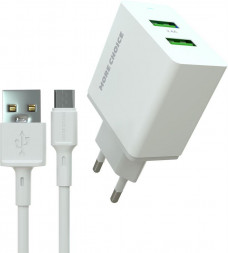 СЗУ MORE CHOICE (4610196409035) NC11m White - СЗУ 2USB 2.4A для micro USB